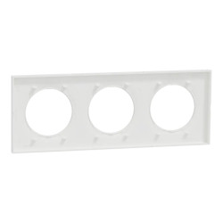 Odace Origine - plaque de finition 3 postes - couleur blanc