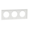 Odace Origine - plaque de finition 3 postes - couleur blanc