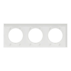 Odace Origine - plaque de finition 3 postes - couleur blanc