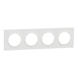 Odace Origine - plaque de finition 4 postes - couleur blanc