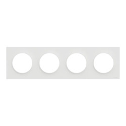 Odace Origine - plaque de finition 4 postes - couleur blanc