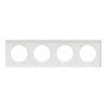 Odace Origine - plaque de finition 4 postes - couleur blanc
