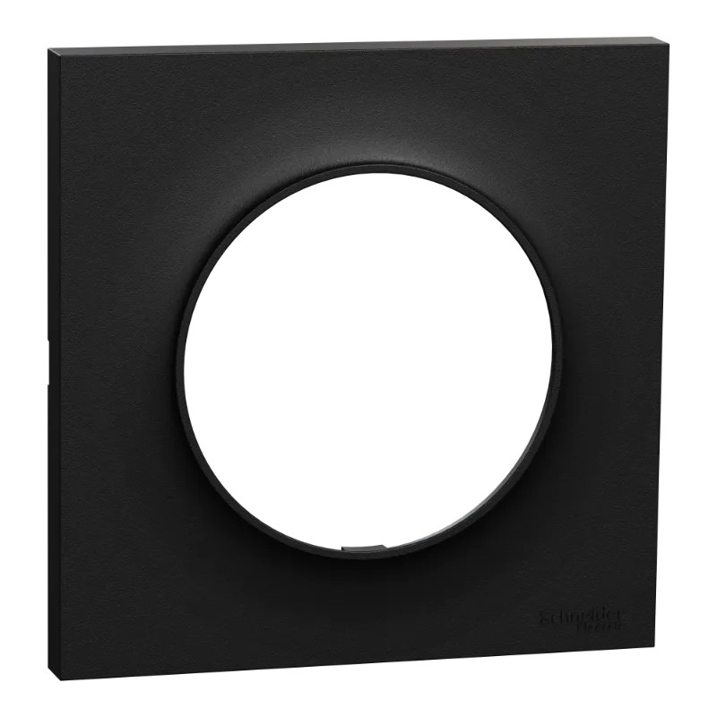 Odace Origine - plaque de finition 1 poste - couleur noir