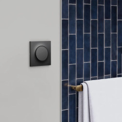 Odace Origine - plaque de finition 1 poste - couleur noir