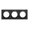 Odace Origine - plaque de finition 3 postes - couleur noir