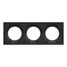 Odace Origine - plaque de finition 3 postes - couleur noir