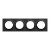 Odace Origine - plaque de finition 4 postes - couleur noir