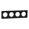 Odace Origine - plaque de finition 4 postes - couleur noir