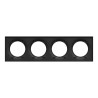 Odace Origine - plaque de finition 4 postes - couleur noir