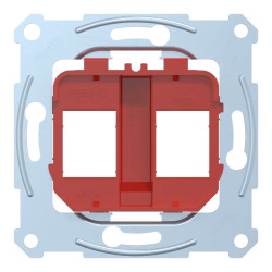 Méca RJ45x2 Keystone rouge - MTN4566-0006 Schneider Electric