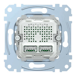 D-Life - prise chargeur double - USB A+A - 2.1 A - méca seul - MEG4366-0100 Schneider Electric