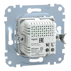D-Life - prise chargeur double - USB A+A - 2.1 A - méca seul - MEG4366-0100 Schneider Electric
