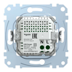 D-Life - prise chargeur double - USB A+A - 2.1 A - méca seul - MEG4366-0100 Schneider Electric