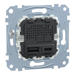 D-Life - prise chargeur double - USB A+C - 2.4 A - méca seul - MEG4366-0110 Schneider Electric