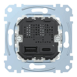 D-Life - prise chargeur double - USB A+C - 2.4 A - méca seul - MEG4366-0110 Schneider Electric