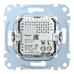 D-Life - prise chargeur double - USB A+C - 2.4 A - méca seul - MEG4366-0110 Schneider Electric