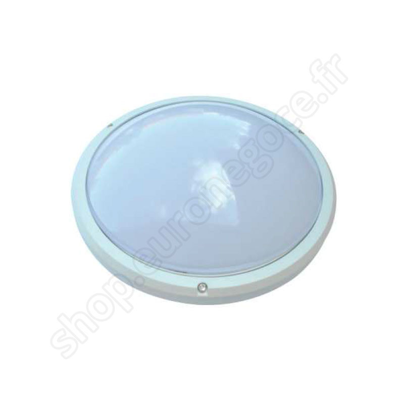 HUBLOT LED ROND 12W 4000K BLANC AVEC DETECTEUR 265X90