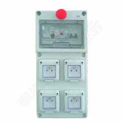 COFFRET 4 PC (2P+T/16A) + AU + voyant