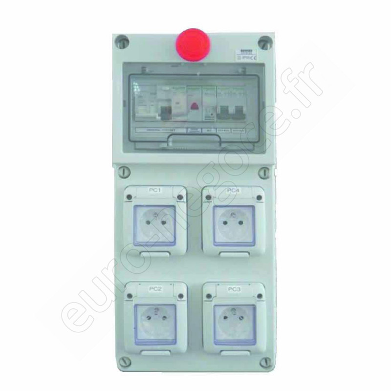 COFFRET 4 PC (2P+T/16A) + AU + voyant