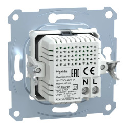 D-Life - prise chargeur double - USB A+C - 2.4 A - méca seul - MTN4366-0110 Schneider Electric
