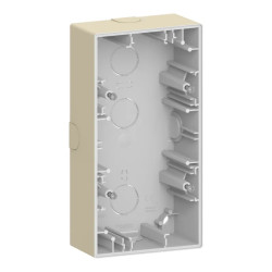 D-Life - boite pour montage saillie - blanc sable - 2 postes - MTN4024-6533 Schneider Electric