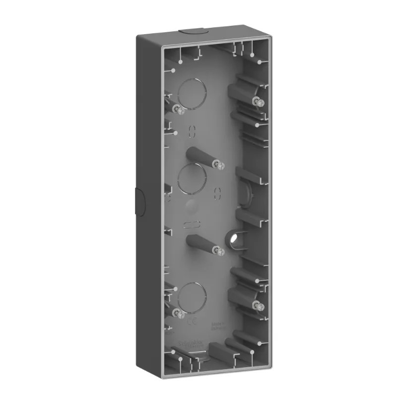 D-Life - boite pour montage saillie - anthracite - 3 postes - MTN4034-6534 Schneider Electric