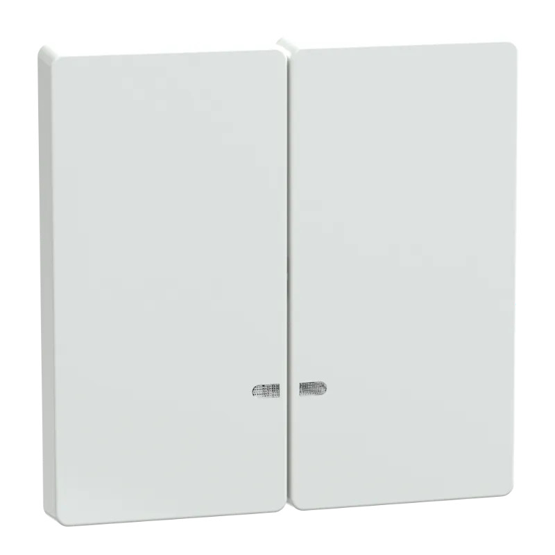D-Life - enjoliveur pour commande double avec voyant - blanc lotus - MEG3420-6035 Schneider Electric