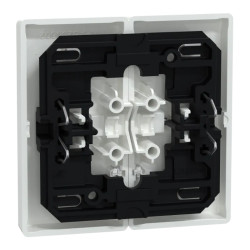 D-Life - enjoliveur pour commande double avec voyant - blanc lotus - MEG3420-6035 Schneider Electric