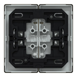 D-Life - enjoliveur pour commande double avec voyant - métal mocca - MEG3420-6052 Schneider Electric