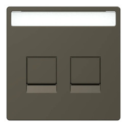 Enjo RJ45 porte-étiq mocca - MEG4564-6052 Schneider Electric