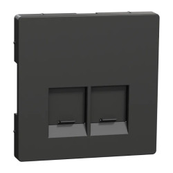 Enjo simple RJ45x2 anthracite - MEG4572-6034 Schneider Electric