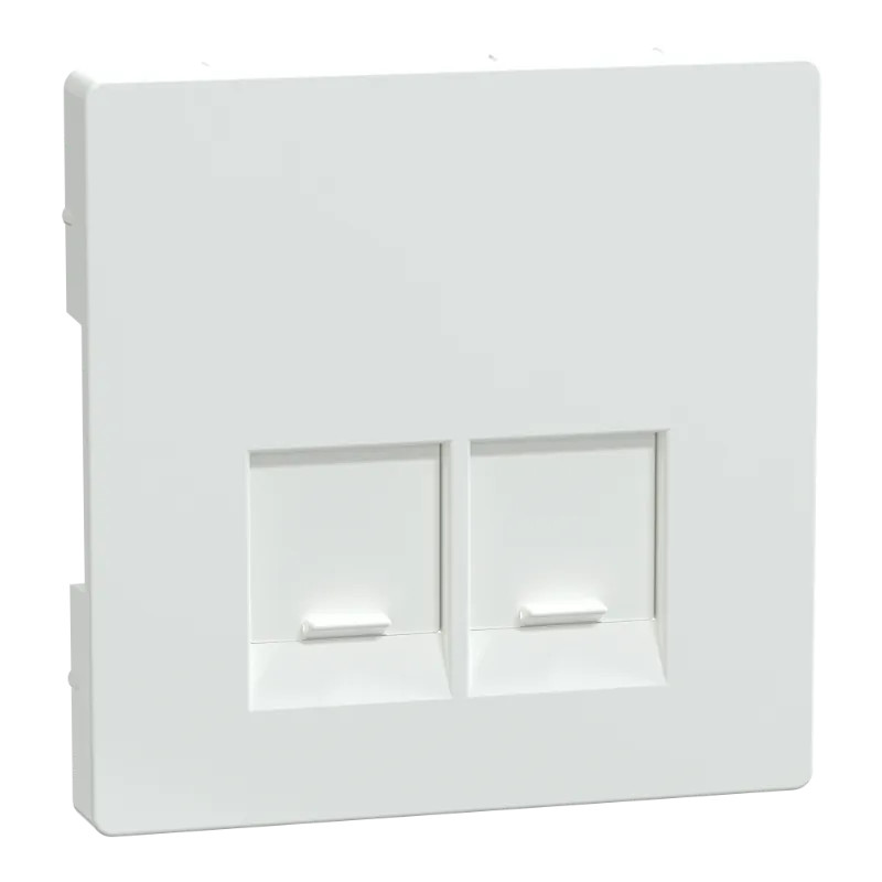 Enjo simple RJ45x2 blanc lotus - MEG4572-6035 Schneider Electric