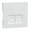 Enjo simple RJ45x2 blanc lotus - MEG4572-6035 Schneider Electric