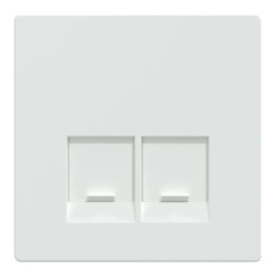 Enjo simple RJ45x2 blanc lotus - MEG4572-6035 Schneider Electric