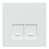 Enjo simple RJ45x2 blanc lotus - MEG4572-6035 Schneider Electric