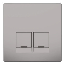 Enjo simple RJ45x2 nickel - MEG4572-6050 Schneider Electric