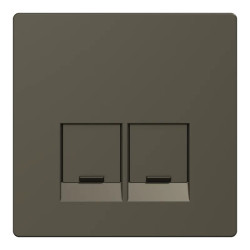 Enjo simple RJ45x2 mocca - MEG4572-6052 Schneider Electric