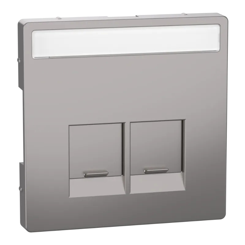 Enjo étiquette RJ45x2 nickel - MEG4574-6050 Schneider Electric