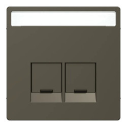 Enjo étiquette RJ45x2 mocca - MEG4574-6052 Schneider Electric