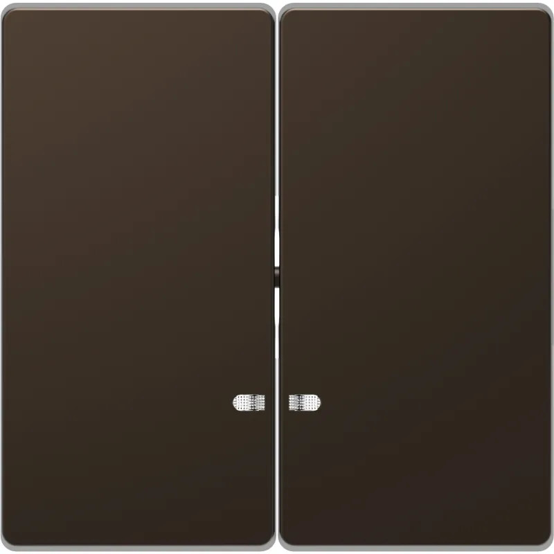 D-Life - enjoliveur pour commande double avec voyant - métal mocca - MTN3420-6052 Schneider Electric