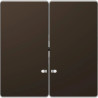 D-Life - enjoliveur pour commande double avec voyant - métal mocca - MTN3420-6052 Schneider Electric