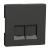 Enjo simple RJ45x2 anthracite - MTN4572-6034 Schneider Electric