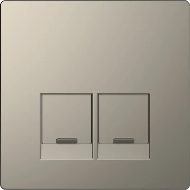 Enjo simple RJ45x2 nickel - MTN4572-6050 Schneider Electric