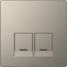 Enjo simple RJ45x2 nickel - MTN4572-6050 Schneider Electric