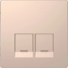 Enjo simple RJ45x2 champagne - MTN4572-6051 Schneider Electric