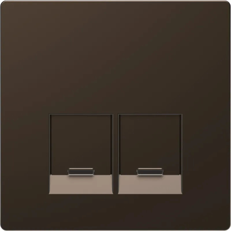 Enjo simple RJ45x2 mocca - MTN4572-6052 Schneider Electric
