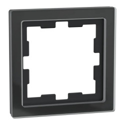 D-Life - cadre de finition - verre - noir - 1 poste - MEG4010-6503 Schneider Electric