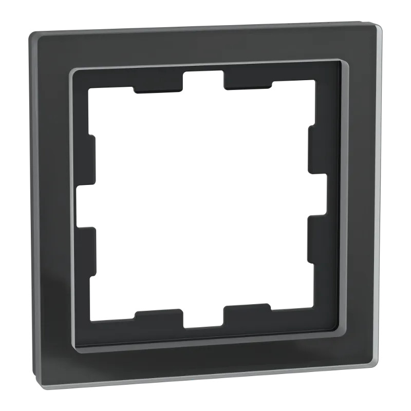 D-Life - cadre de finition - verre - noir - 1 poste - MEG4010-6503 Schneider Electric