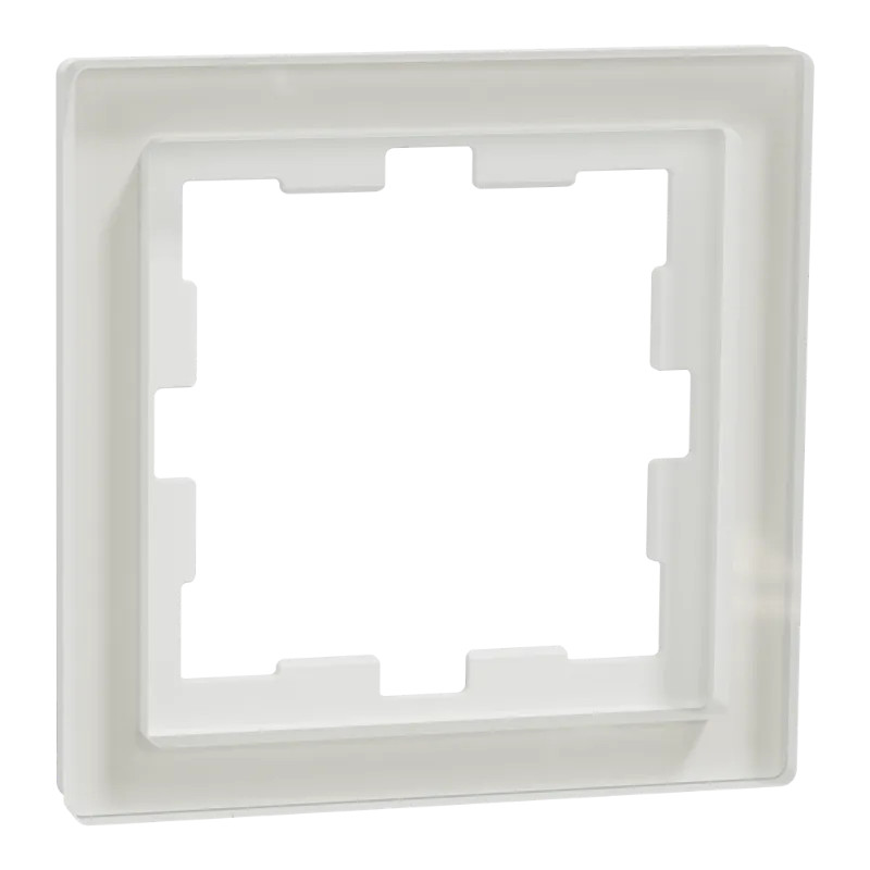 D-Life - cadre de finition - verre - blanc - 1 poste - MEG4010-6520 Schneider Electric