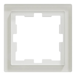 D-Life - cadre de finition - verre - blanc - 1 poste - MEG4010-6520 Schneider Electric